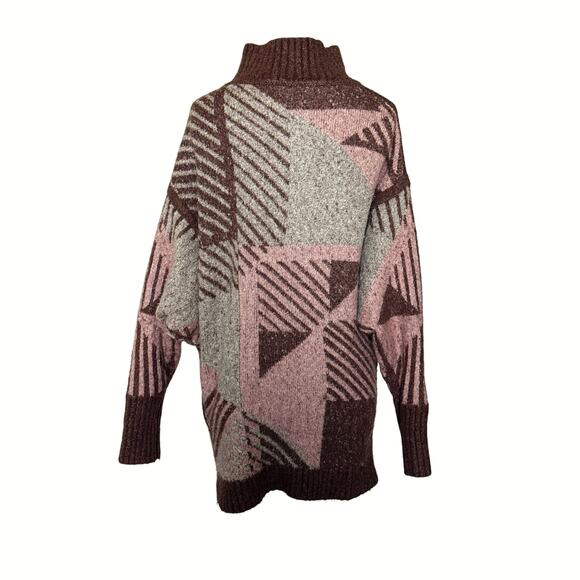 Prana Women’s Celandine Wool Blend Wrap Cardigan Sweater Size XS/S Pink/Brown - Picture 5 of 12